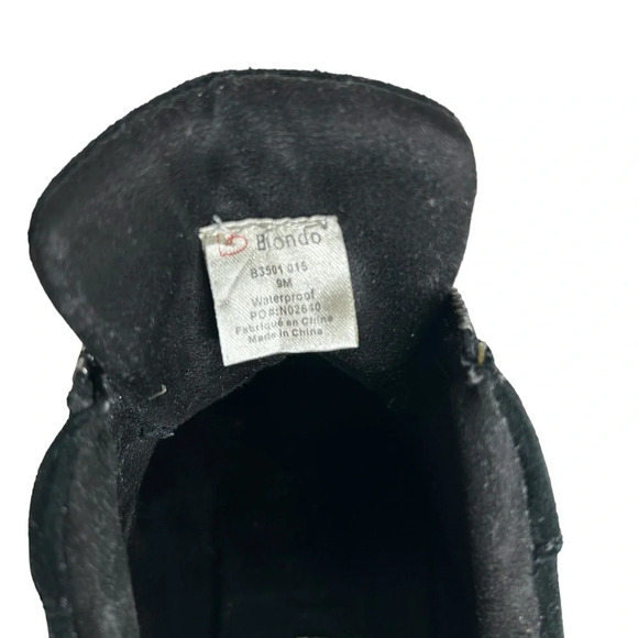 BLONDO Glenda Suede Platform Sneaker Bootie Sz 9 Black Waterproof - Picture 13 of 15